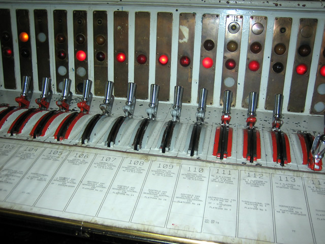 Germiston West signal box taken in 2006, with its Westinghouse Brake and Signal Co. Ltd miniature power lever frame photograph 3